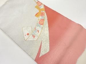 束ね熨斗に菊・花唐草模様織出し名古屋帯